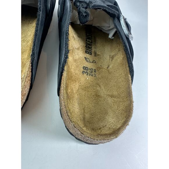 *Damaged* Birkenstock Boston Slip On Clog Mules Black Size 38 US 7 L7 M5 *Flawed - Picture 10 of 16